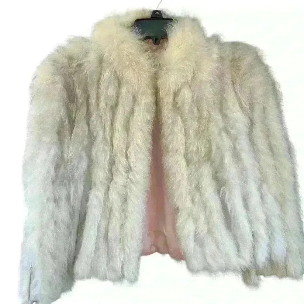Elam Women’s Vintage Fur Coat 100% Norwegian Blue Fox Size M Luxury Winter Fall - Picture 2 of 13